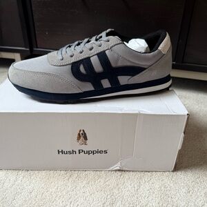 NIB Hush Puppies Men's Gray and Navy Athletic Shoes Sz 12 Seventy8 Retro Runners